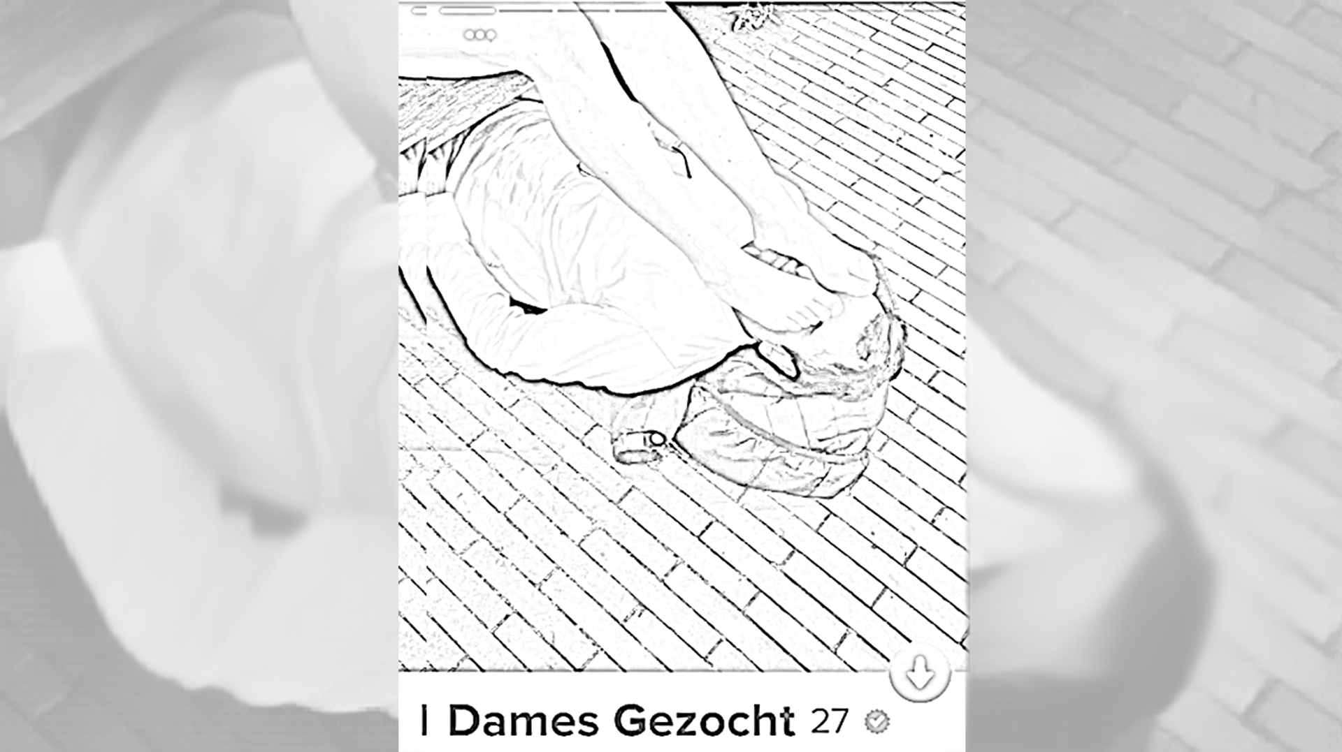 Afbeelding van Ik ging met mijn blote voeten op het gezicht van een vreemde man voor 100 euro